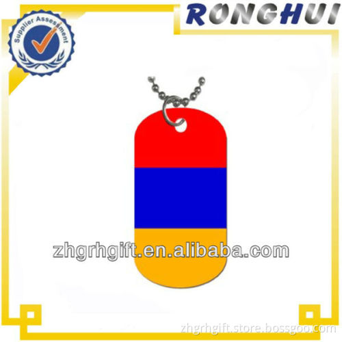 Armenia flag dog tag